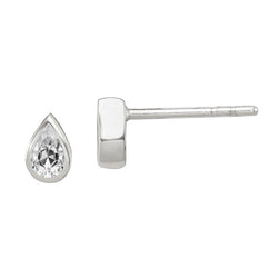 Diamante Fine Orecchini a Lobo – Oro Bianco 14K 1 carati
