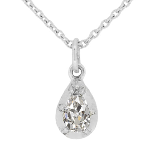 Taglio Old Mine Brillante anello in Oro Bianco 14K – vista principale