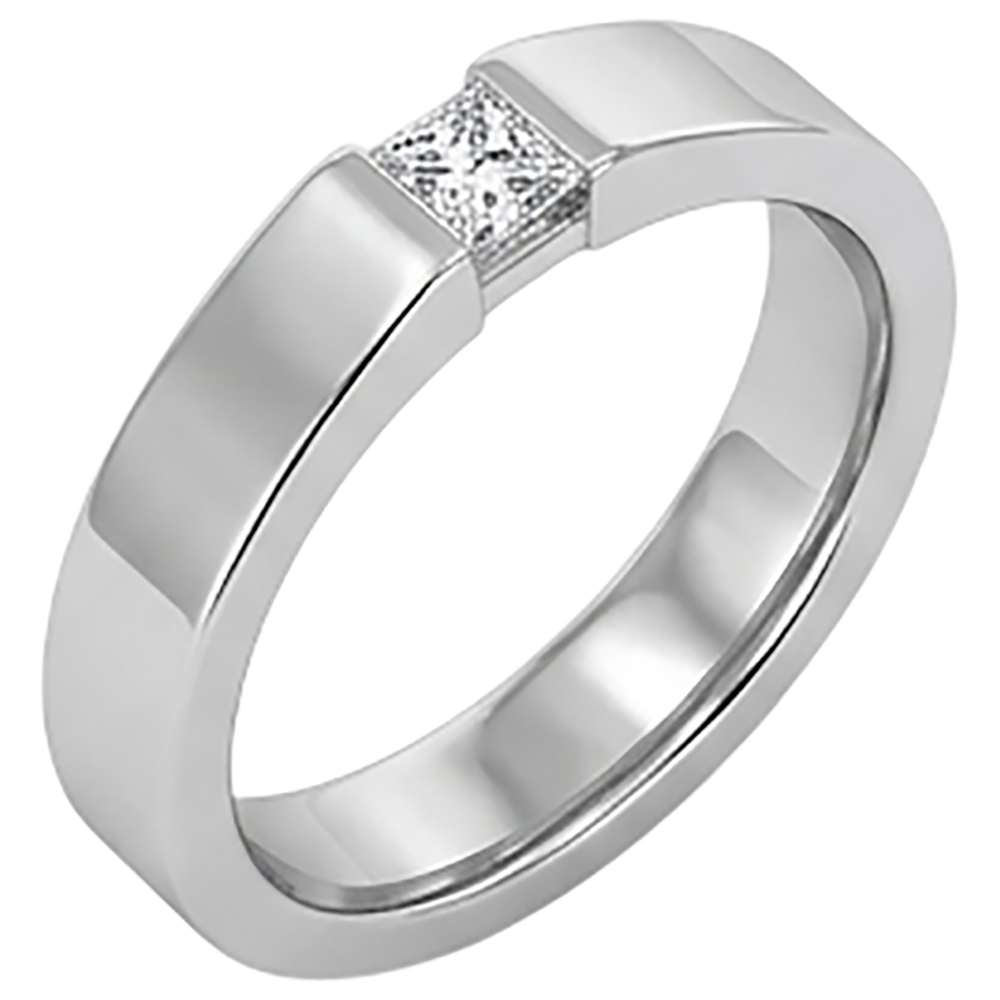 Tension Princess Vero Diamond Anello Anniversario Oro Bianco 14K 0.75 carati