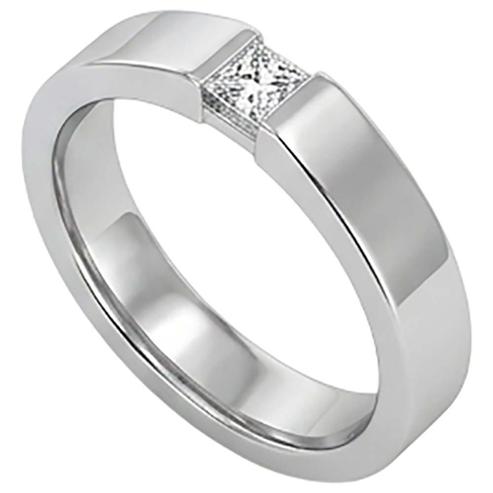Tension Princess Vero Diamond Anello Anniversario Oro Bianco 14K 0.75 carati