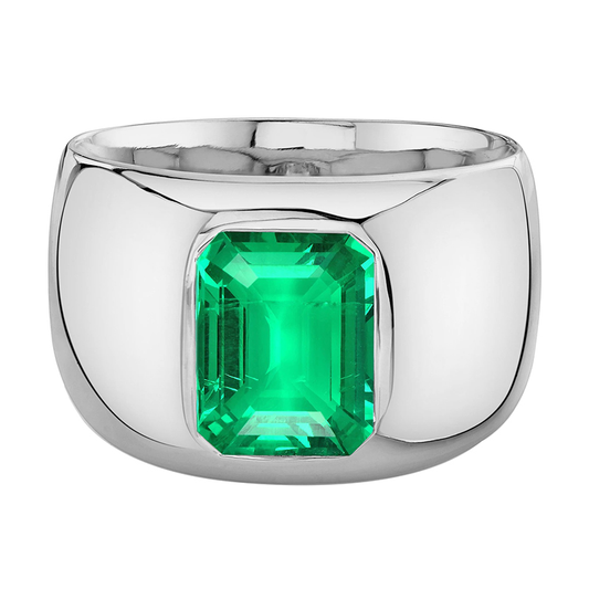 Su misura Smeraldo Fine Anello Pietra Colorata 2 carati – vista principale