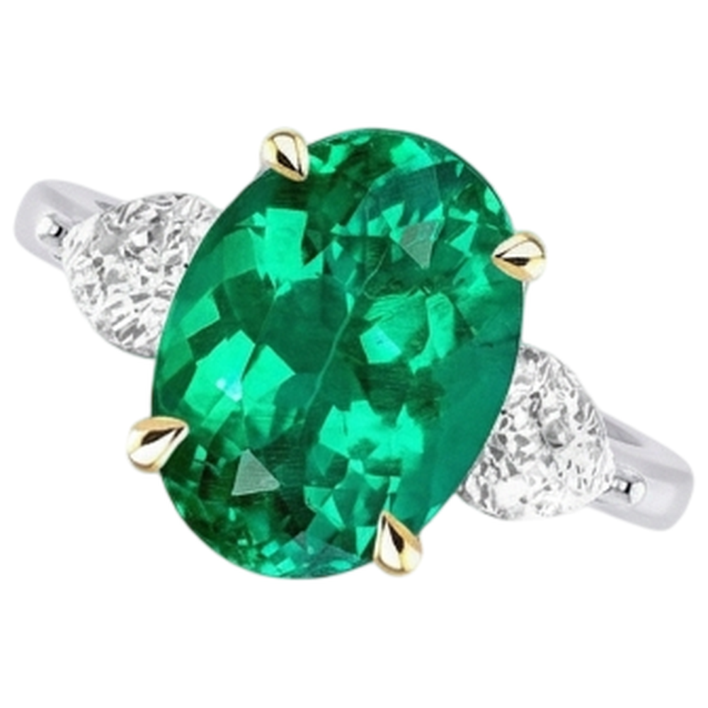 Elegante Anello con Pietra Preziosa 4 carati – vista frontale