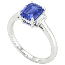 Zaffiro Blu Fiordaliso Anello con Pietra Preziosa – VVS 3,50
