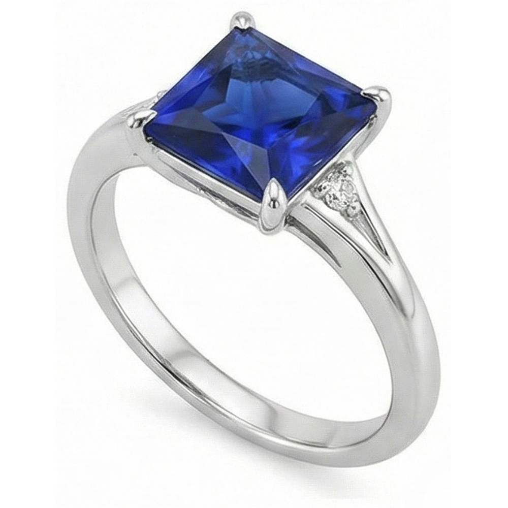 vero princess diamante 5.25carati anello angolo laterale