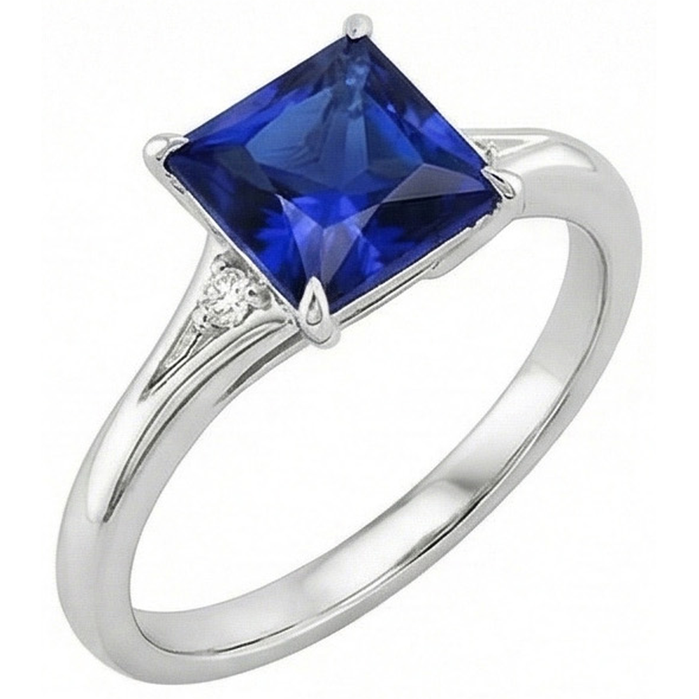 vero princess diamante 5.25carati anello dettaglio ravvicinato
