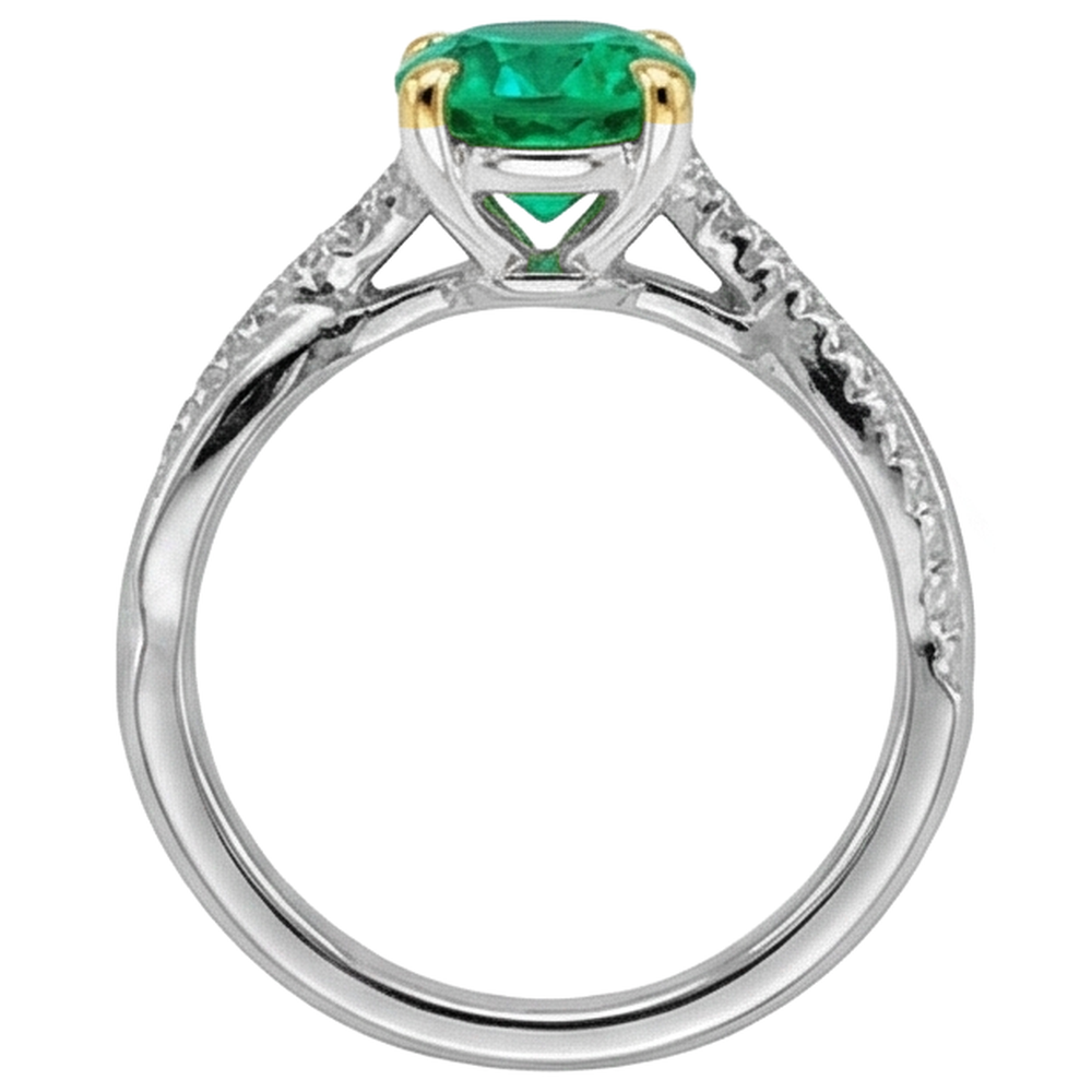 Elegante Anello Pietra Colorata 2 carati – vista dall'alto