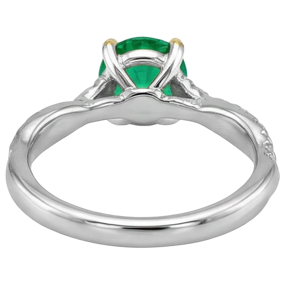 Elegante Anello Pietra Colorata 2 carati – vista posteriore