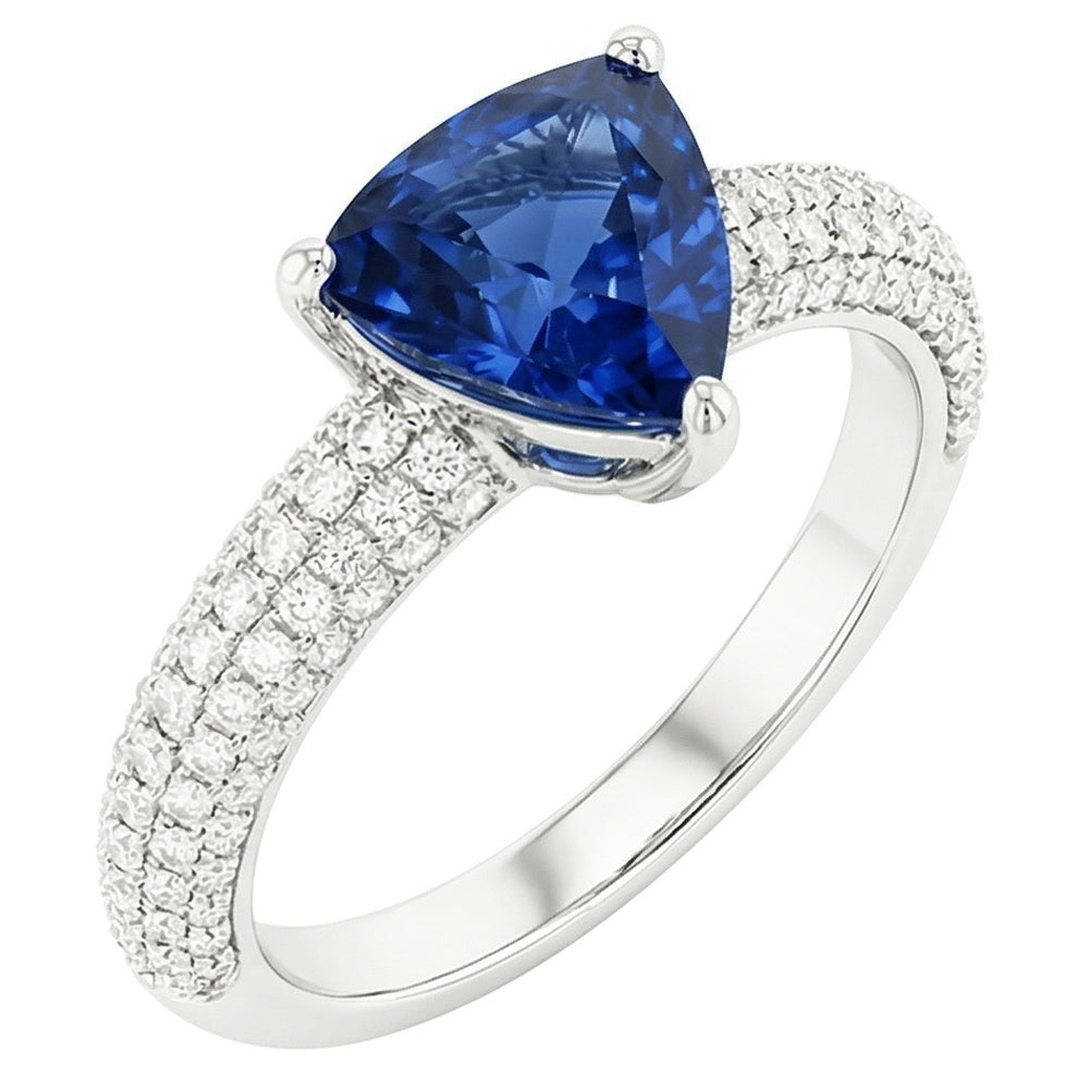 vero diamante 3carati anello vista frontale