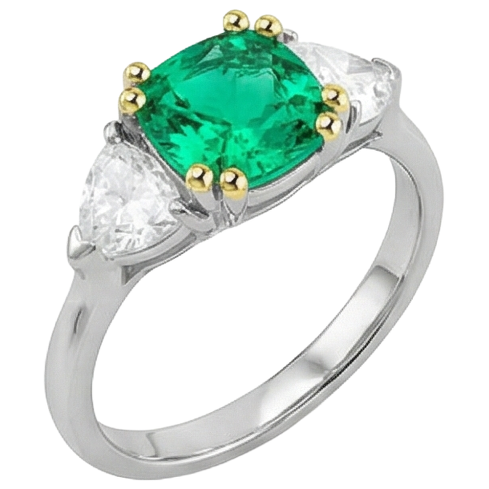 Fine Anello con Pietra Preziosa 1 carati – vista laterale