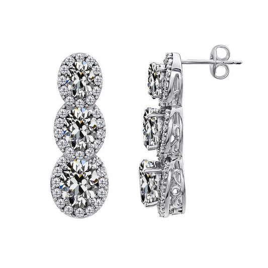 Diamante Fine Dangle 1 carati Oro 14 Carati Bianco – vista principale
