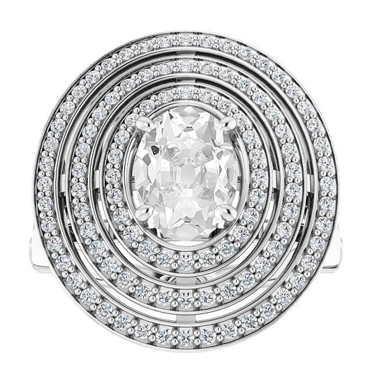 Brillante Anello con Pavé Halo – vista principale