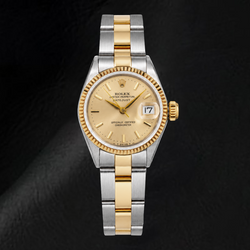 Rolex Datejust 6917 26 mm Orologio Bicolore Quadrante Champagne con Indici a Bastone