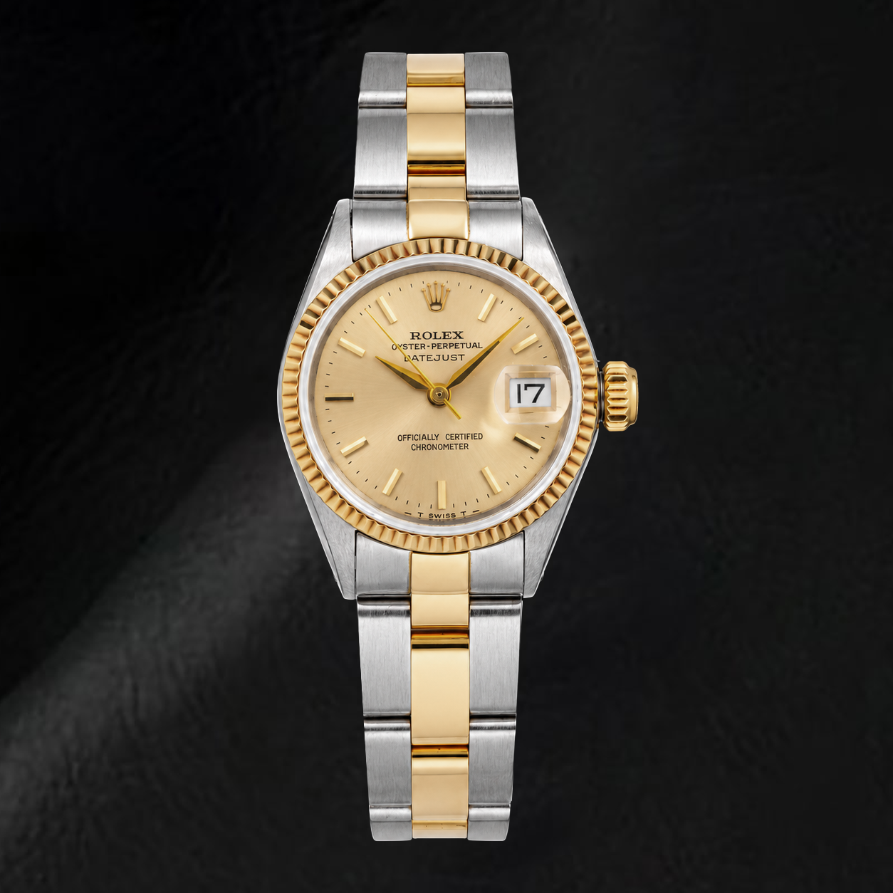 Rolex Datejust 6917 26 mm Orologio Bicolore Quadrante Champagne con Indici a Bastone