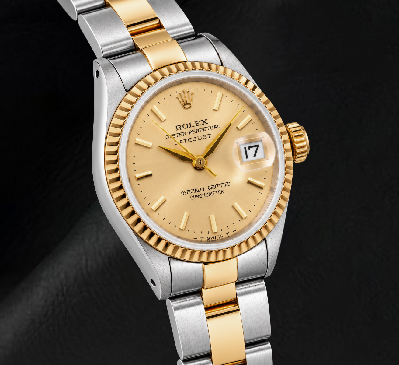 Rolex Datejust 6917 26 mm Orologio Bicolore Quadrante Champagne con Indici a Bastone