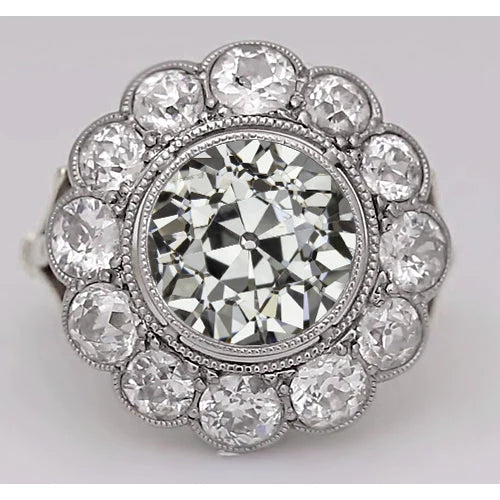 Anello di Fidanzamento Halo Oro Bianco 14K con Brillante – vista principale