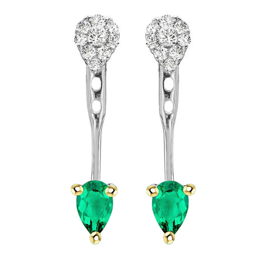 Lussuoso Smeraldo Colombiano Gemstone Earring 1 carati – vista principale