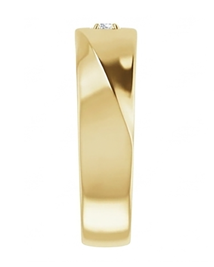 Uomo 10K Yellow Gold Certificato IGI Brillante Anello Maschile