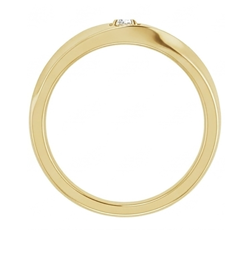 Uomo 10K Yellow Gold Certificato IGI Brillante Anello Maschile