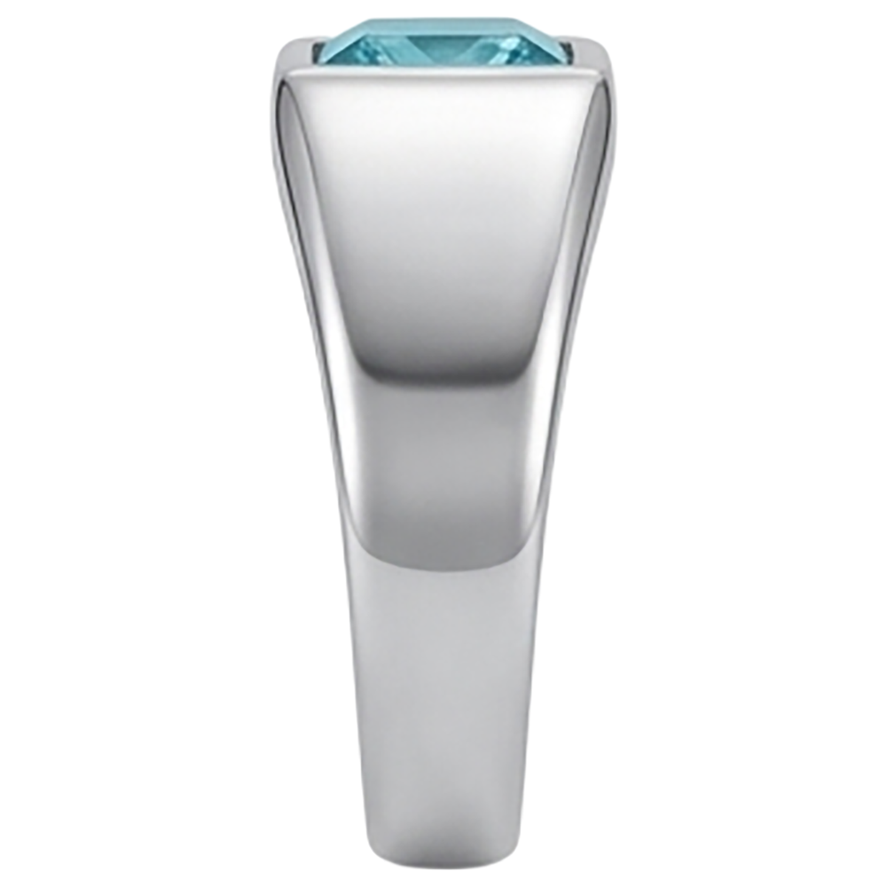 Uomo Paraiba Neon Anello Maschile di lusso – 1 carati Oro Bianco