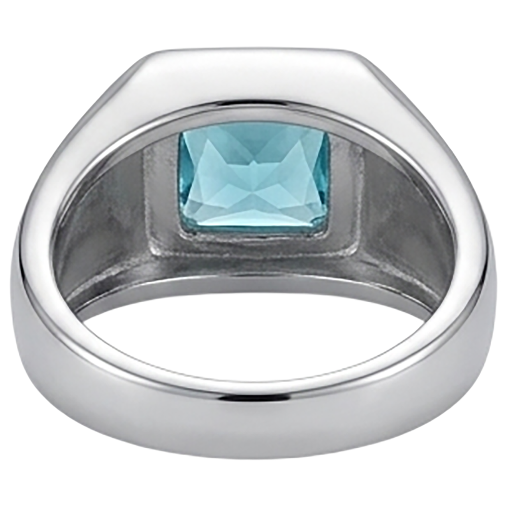 Uomo Paraiba Neon Anello Maschile di lusso – 1 carati Oro Bianco
