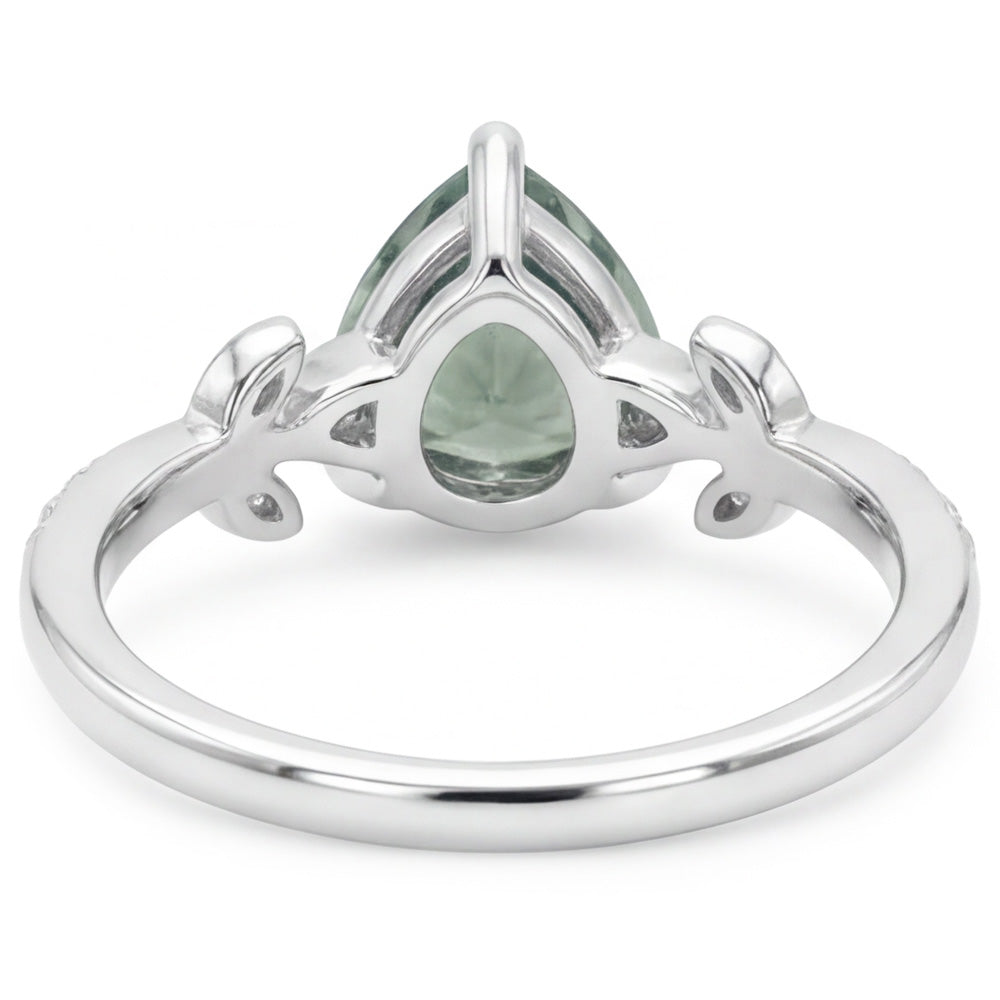 VVS Green Prasiolite Anello con Gemma 2,0 carati – Oro 14 Carati