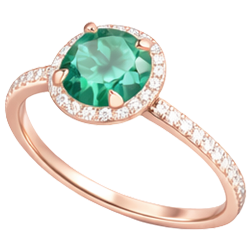vero round diamante 4.40carati anello angolo laterale