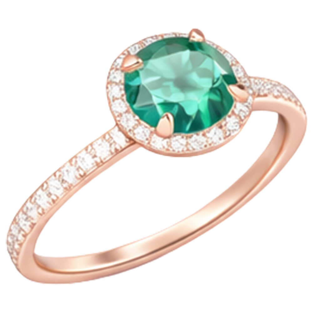 vero round diamante 4.40carati anello dettaglio ravvicinato