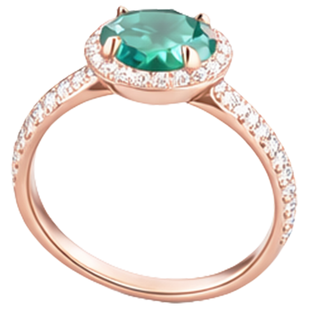 vero round diamante 4.40carati anello vista dall'alto