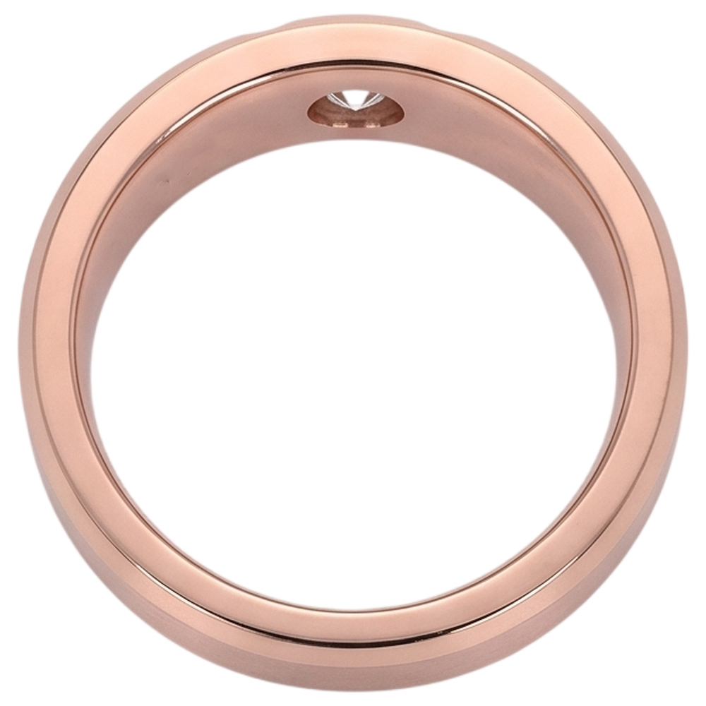 Vero Anello Da Uomo Gypsy Con Finitura Satinata 0,25 Carati In Oro Rosa 14K