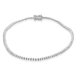 Vero Bracciale Donna Brillante Taglio Brillante 4 Carati WG 14K