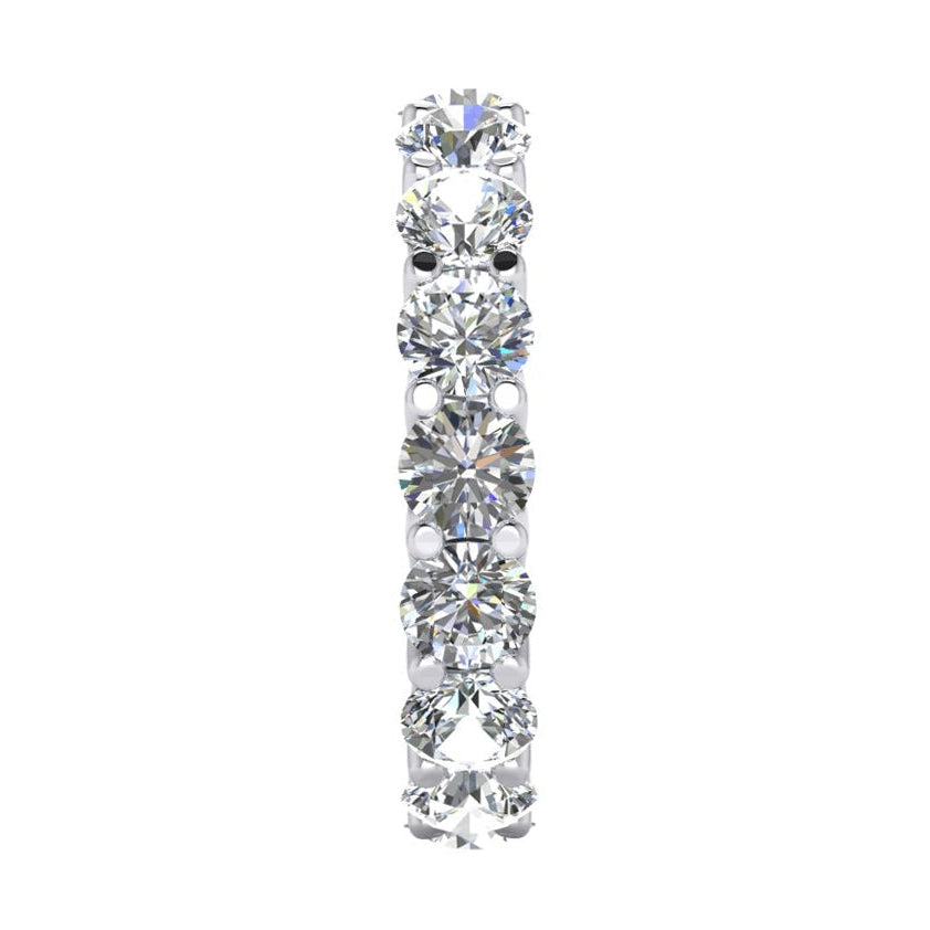Vero Diamante Fede Nuziale Dell'Eternità Fascia In Oro 4 Carati 4,1 mm