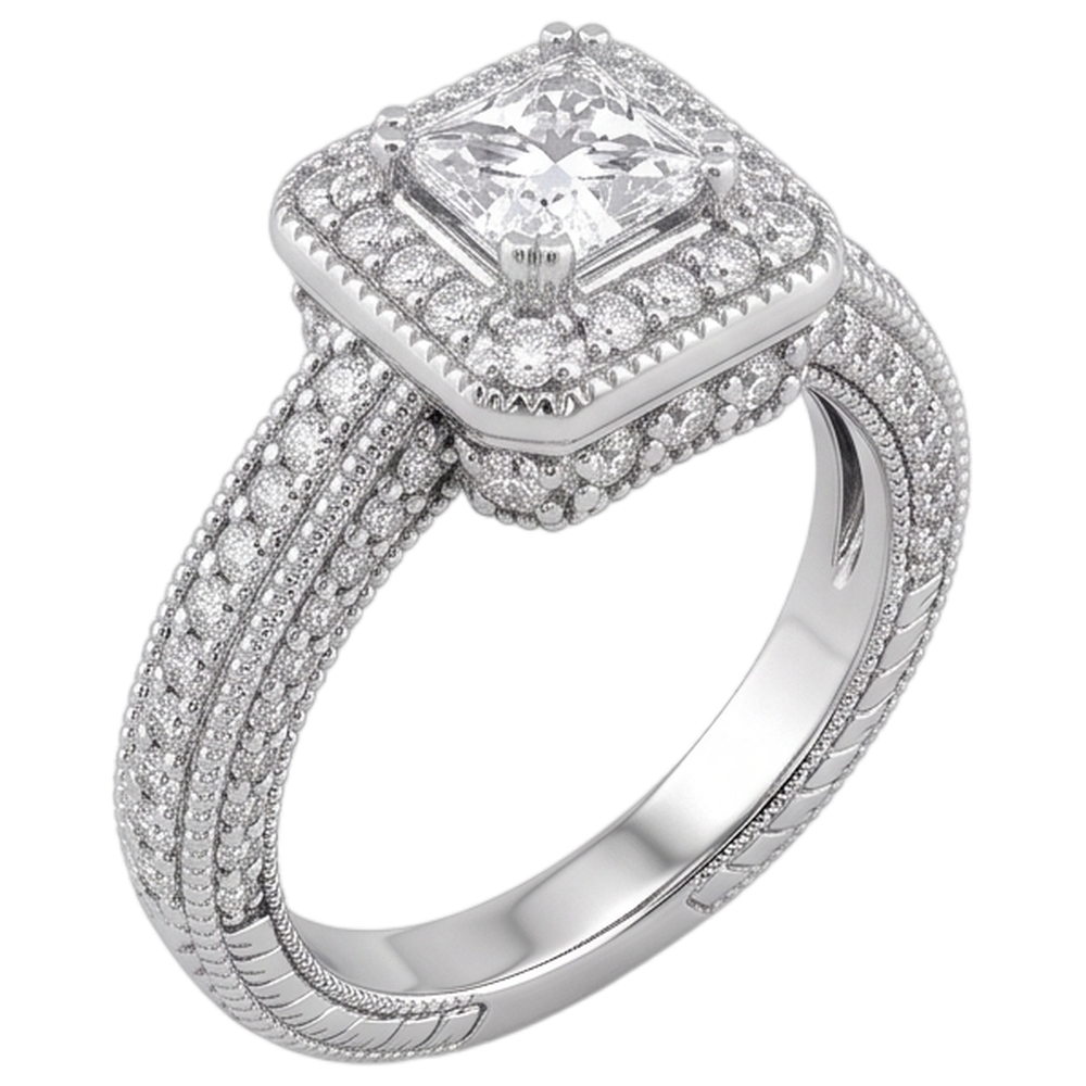 Vero Diamante Naturale Autentico ( non creato in laboratorio ) Da 1,75 Carati Con Anello Di Fidanzamento In Oro Bianco 14K Con Castone