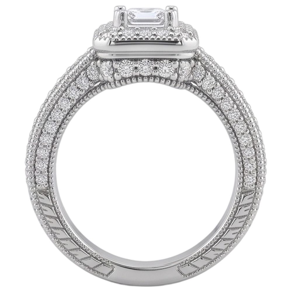 Vero Diamante Naturale Autentico ( non creato in laboratorio ) Da 1,75 Carati Con Anello Di Fidanzamento In Oro Bianco 14K Con Castone