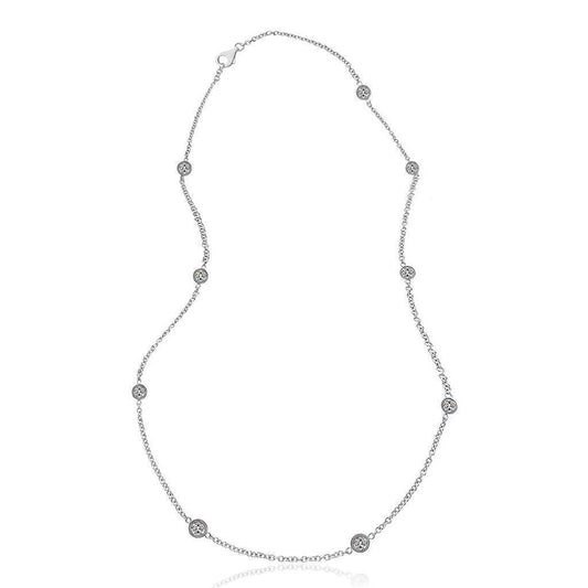 Vero Diamanti By Yard Collana Lunetta Milli Grain Impostazione 18 5.50 Carati