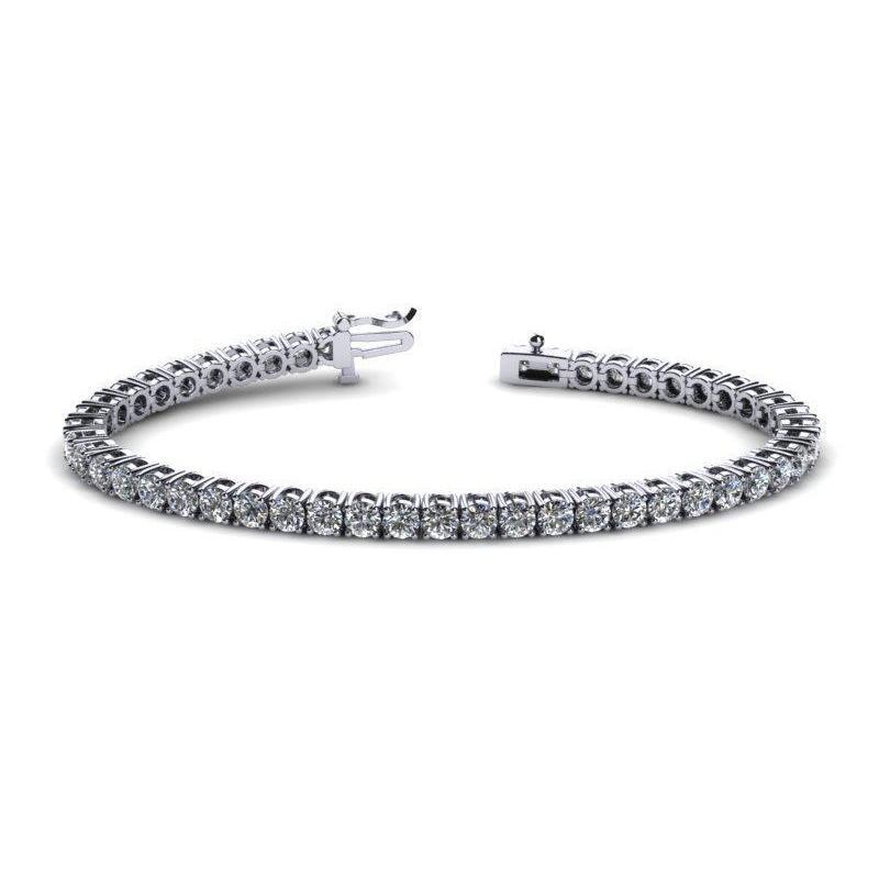 Vero Diamanti Da Donna Da 9,60 Carati Con Bracciale Tennis In Oro Bianco 14K