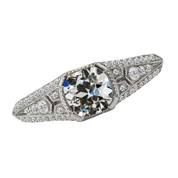 Vintage Anniversary Ring – Diamante 4 carati Oro 14 Carati Bianco