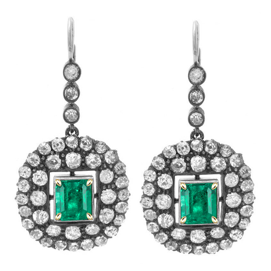 Raffinato Smeraldo Colombiano Gemstone Earring 2 carati – vista principale
