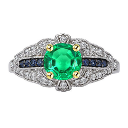 Smeraldo Colombiano Vintage Anello con Gemma – 2,50 carati in 14K