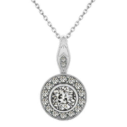 Diamante Fine Vintage Halo – 2 carati in Oro Bianco 14K