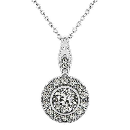 Diamante Fine Halo 2 carati Oro Bianco 14K – vista principale