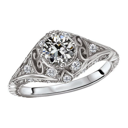 Diamante Anello di Proposta 3-carati Oro Bianco 14K – vista principale
