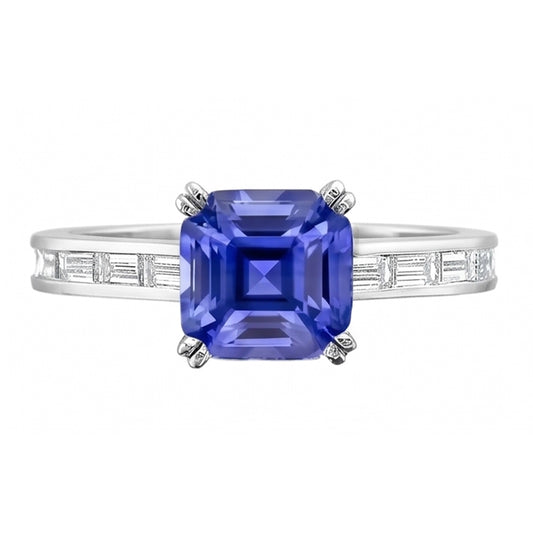 Vivido Anello Zaffiro Blu Reale