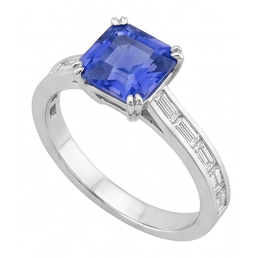 Vivido Anello Zaffiro Blu Reale