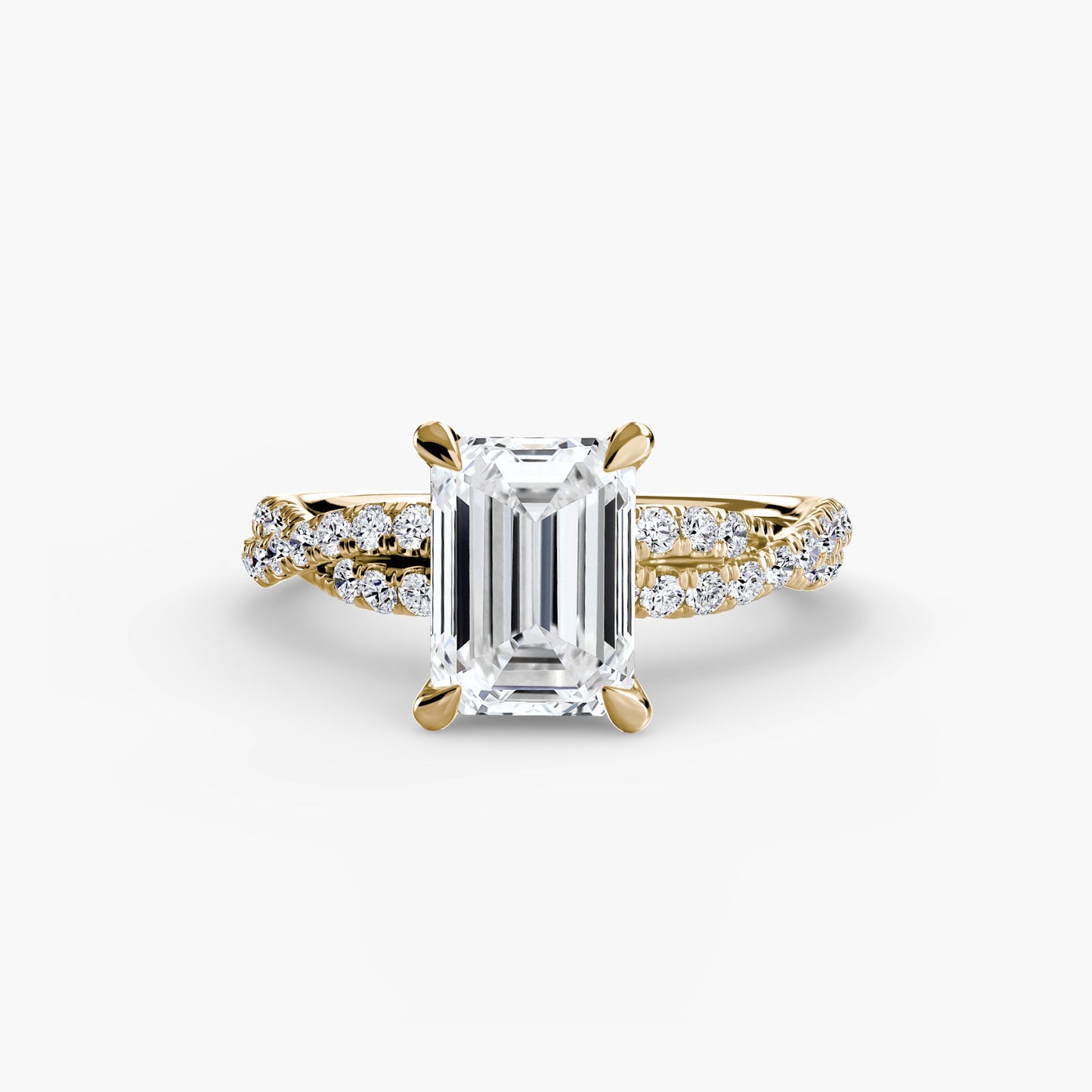 Taglio Brillante Pietra Preziosa anello in Gold – vista posteriore