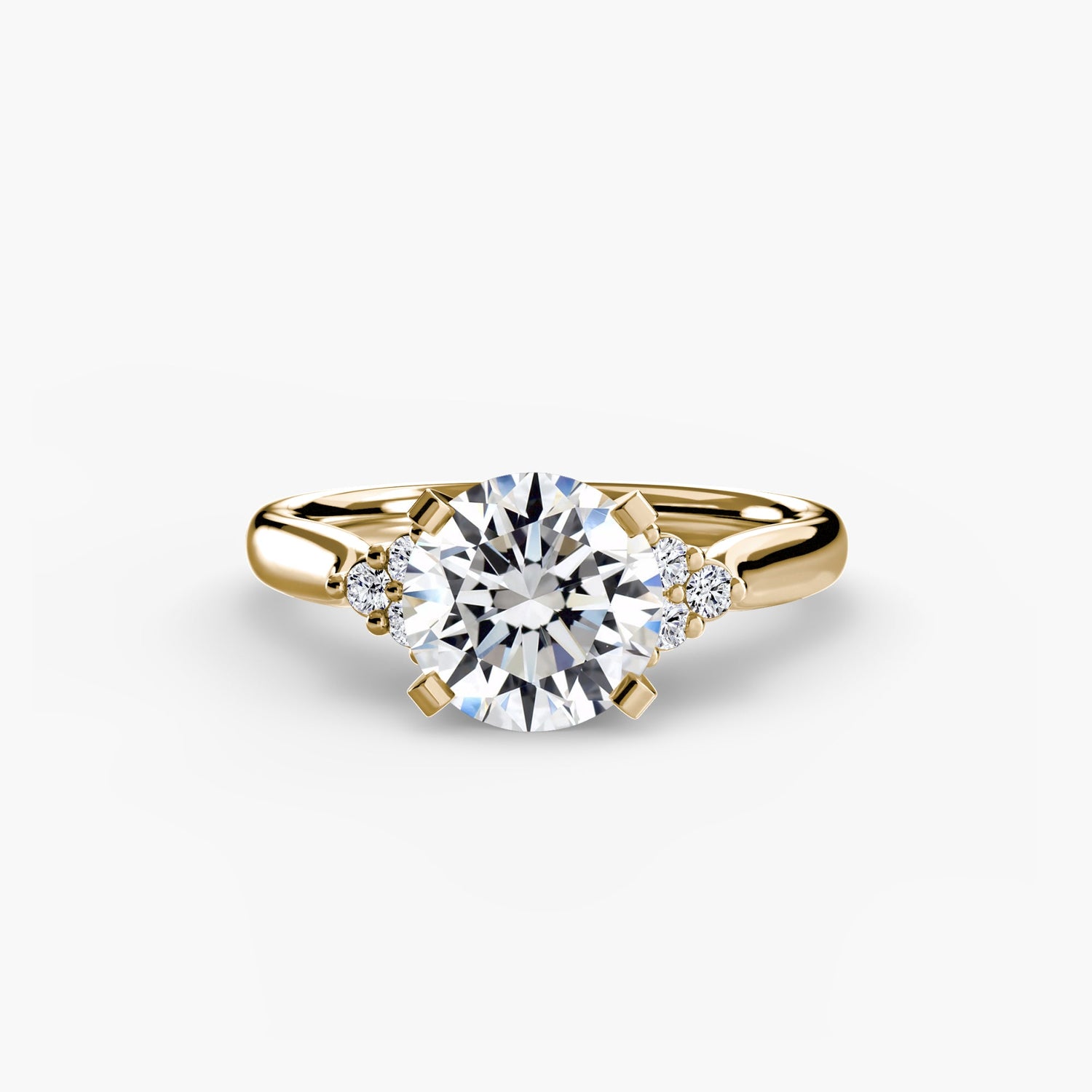 Setting Gold con Gemma – vista frontale