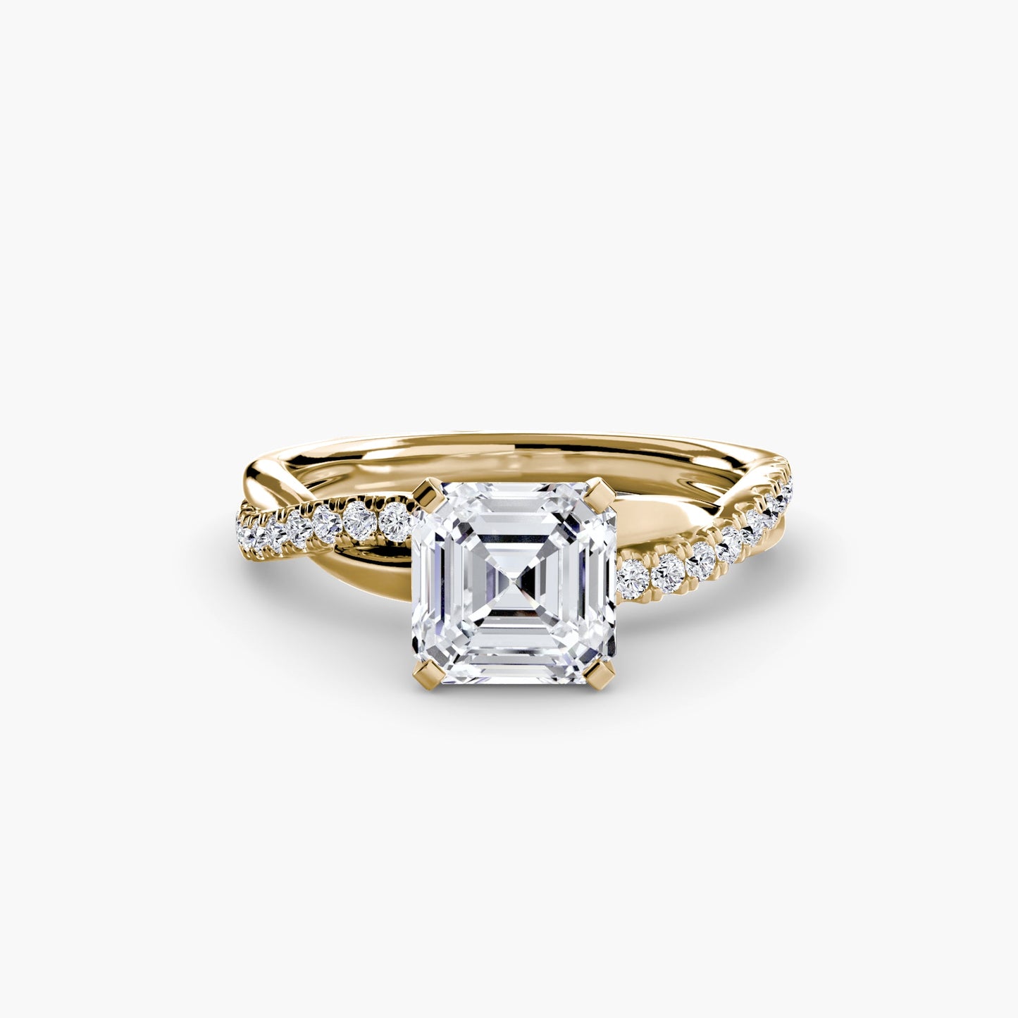 Smeraldo Fine Taglio Brillante Setting in Gold – vista dettaglio