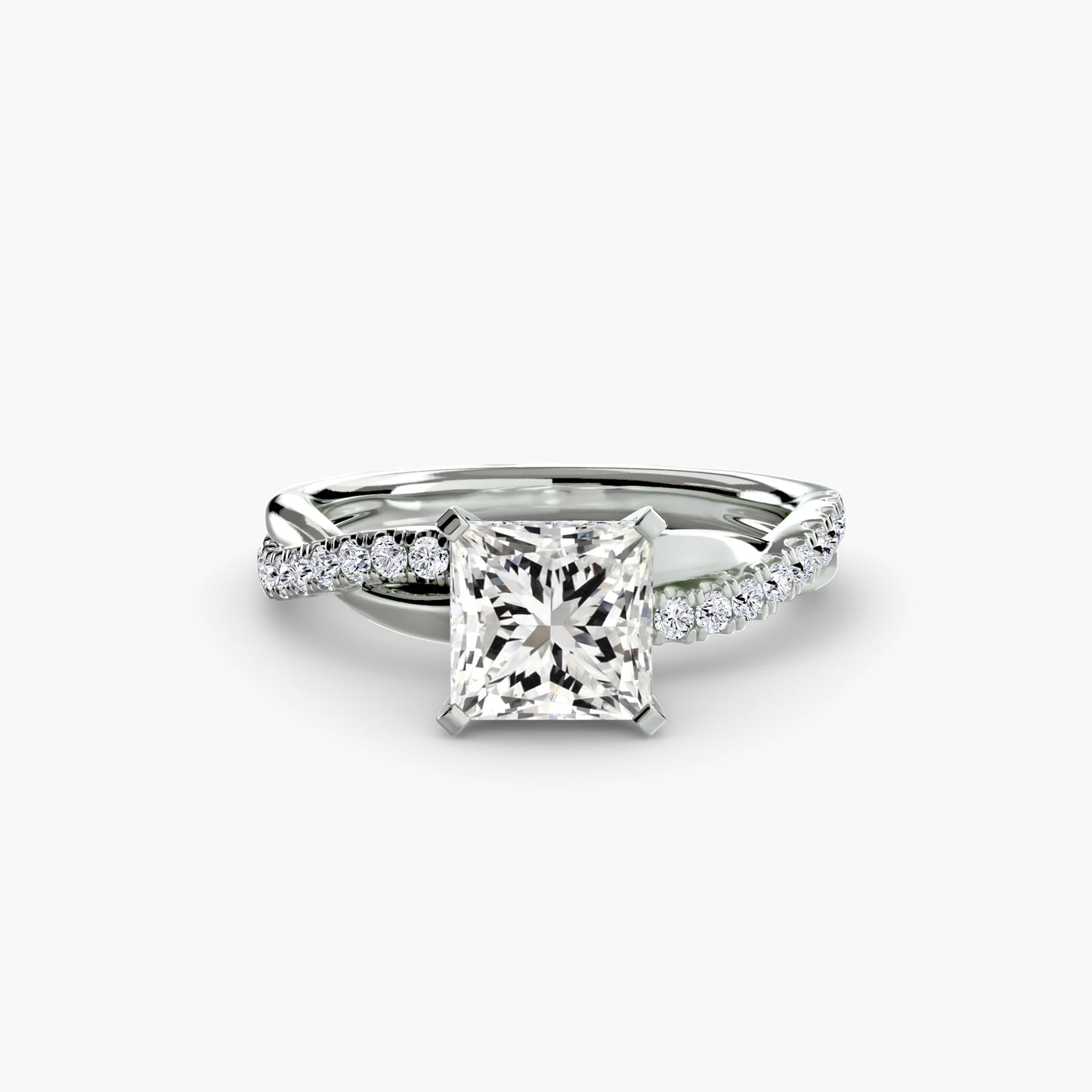 Taglio Brillante Smeraldo Fine anello in Gold – vista principale