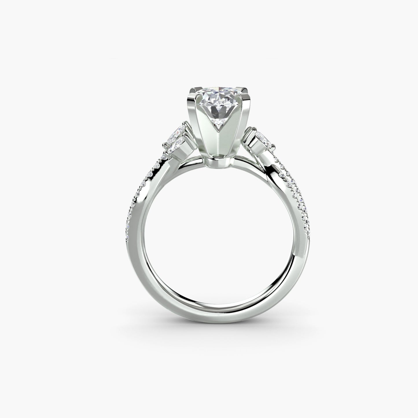 Fatto a mano Brillante Setting 0,35 carati – vista frontale