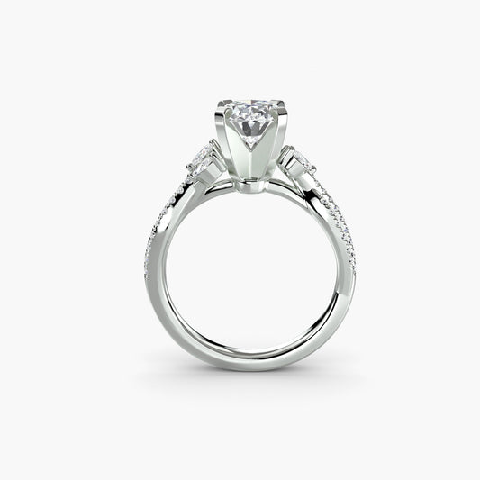 Fatto a mano Brillante Setting 0,35 carati – vista frontale
