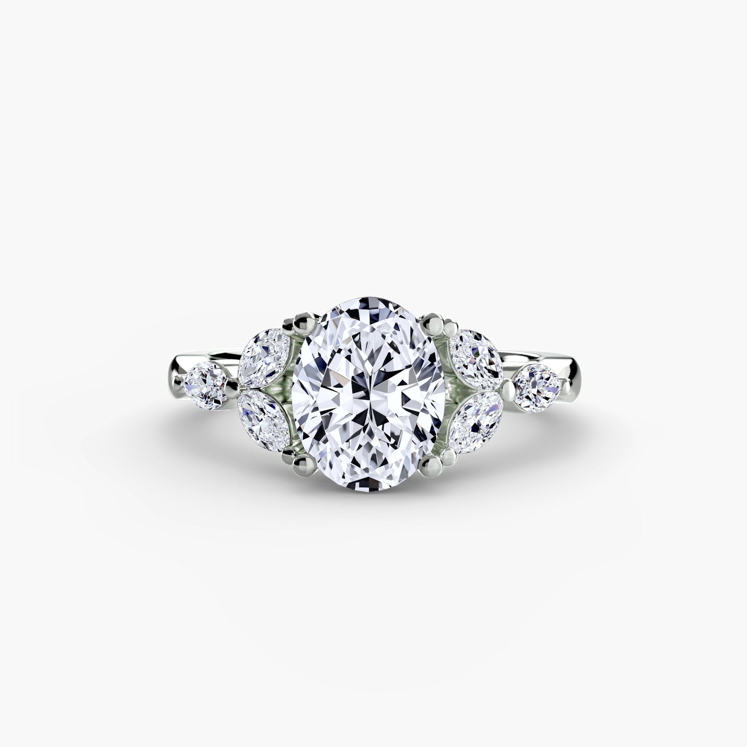 Taglio Rotondo Pietra Preziosa anello in Gold – vista profilo